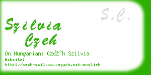 szilvia czeh business card